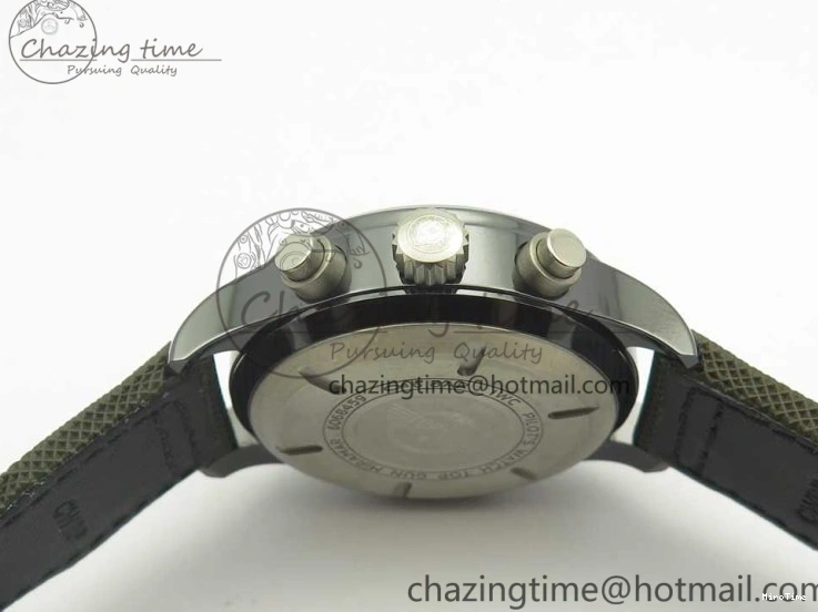 MIROTIME 0216 Classic PILOT IW389001 ZF 1:1 Best Edition Ceramic Case Green Dial on Green Nylon Strap A7750 (Function Same As Genuine) 7160